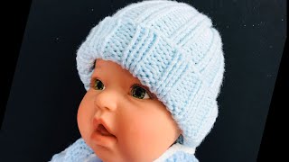 FAST AND EASY KNIT BABY HAT FOR BEGINNERS 012 Month, HOW TO KNIT FOR BEGINNERS, KNITTING FOR BABY
