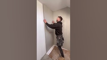 Fitting wet wall panels in a bathroom #bathroom #carpenter #newbuild