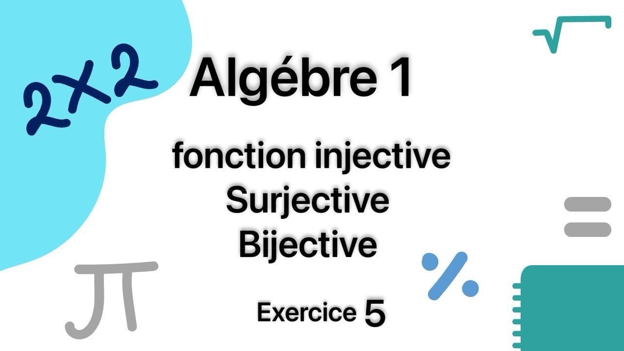 Algèbre 1 , les applications, fonction injective surjective bijective ...