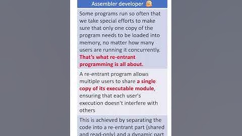 Reentrant programming concept is important for Assembler Developer | reentrant programming in CICS