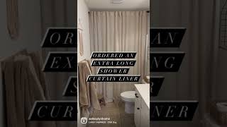 Using window curtains as a shower curtain