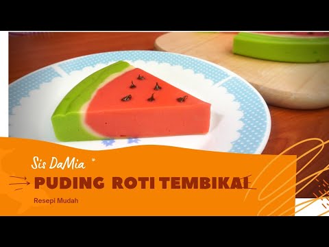 Roti tembikai puding Puding Buih