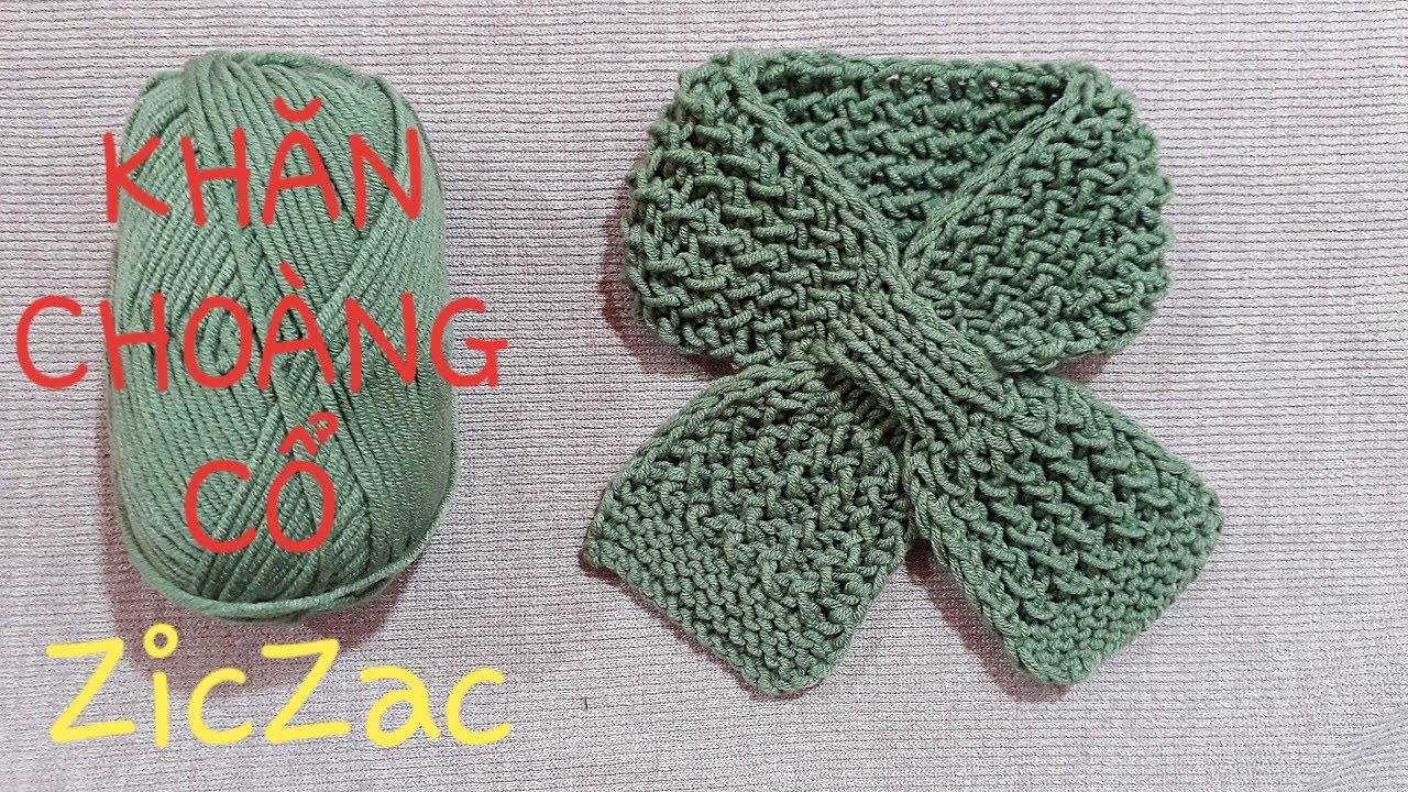 Cách Đan Khăn Len 1 Vòng Kiểu ZicZac / How To Knit A Scarf