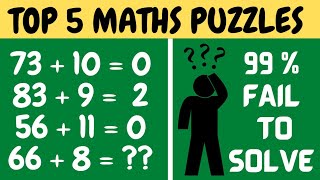 Top 5 Maths Reasoning Puzzles | How to Solve Tricky Questions in A Easy Way | Brilliant Riddles