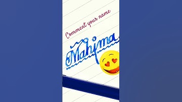 Mahima ❤️ || #shortsfeed #ytshorts #shorts #calligraphy #cursive
