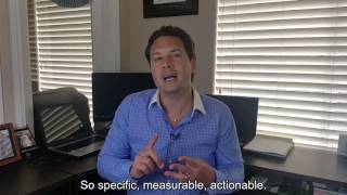 How to Create S M A R T Goals
► ► Subscribe to My Channel Here https://www.youtube.com/c/CameronMorrissey
Transcript:
Hi there everybody, and thanks for joining me today. We all know the importance of goals. You have to have goals otherwise you don’t have any sort of direction for where your actions are. But there’s a difference in goals, there’s bad goals and there’s good goals. And I don’t mean what you’re shooting for. I mean the actual structure of the goals themselves. So there’s a proper way to set up your goals so that you have the best chance of reaching what you’re actually trying to reach. And I wanted to go over the concept today of what’s called S.M.A.R.T. goals. And smart is an acronym. The first letter “S” stands for specific. Your goal might be that we need to improve how we operate. Well that’s great, but it’s very general. That’s not specific. So a specific goal might be, we need to improve sales 15%. Very specific as to what you’re after. You don’t want a general goal of “We need to improve sales” because then you might improve sales 5%, and say “Hey, we did OK.” Well that wasn’t your goal. Your goal was 15%. So “S” stands for specific. Next. You want your goals to “M” be measurable. That’s where that 15% came in. So you want those goals to have some sort of measure so that you can track progress. Otherwise you have no idea where you’re at with things. So be specific and measurable with your goals. The third thing is you want them to be actionable. Now specific and measurable, that might have been, you might have known that already, but where action comes in is where you really start putting some “oomph” behind your goals. So action might be, “I want to increase sales 15%, and we’re going to do that by increasing cross-sells by 10% on every sale. So you’ve thrown action into your goals as well. It’s not just the goal itself, it’s how you’re going to do it. And that keeps everybody focused on the components of actually reaching the goals. If you cross sell 10% then that increases sales by 15%, for instance. So specific, measurable, actionable. “R” stands for realistic. You want the goals to be realistic. Yes, we all would love to double our sales, alright, and that’s where stretch goals comes in. You can have, I want to increase my sales by 15%, the stretch goal is to increase them by 30%. But you want goals to be realistic. If the goals aren’t realistic, then nobody is going to buy in to them, and they lose all of their value to motivating your staff. So the last thing in S.M.A.R.T. goals is the “T”. You need it to be timely. So it’s great that you want to increase sales by 15% by cross selling more, but what’s the timetable? Is it 15% next quarter? Is it 15% next year? 2 years? 3 years? What is it? You want to have some sort of timetable so that you can, again, track your progress and see if you need to make adjustments. So when you’re setting up your goals, think of them as S.M.A.R.T. goals. Make them specific, make them measurable, actionable, realistic, and timely, and you’ll have a lot more behind your goals to actually achieve them. Thanks so much, have a great one everyone. How to Create S M A R T Goals