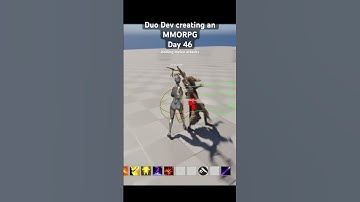 Duo Dev creating an MMORPG - Day 46 - Melee attacks #mmorpg #indiegame #gamedev #indiedev #ue5 #npc