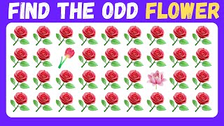 Find the ODD One Out - Flower Edition 🌹🌻💐  Easy, Medium and Hard Levels