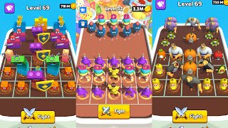 NUMBER CUBE VS GRIMA MONSTER & EPIC BANANA CAT RUN - Merge Battles GamePlay - iOS, Android