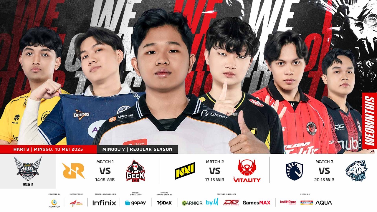 🔴 LIVE | MPL ID S17 | Regular Season Hari 3 Minggu 7 | Bahasa Indonesia