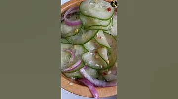 Asian Spicy Cucumber Onion Salad #shorts