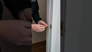 Fix Stripped Screw Holes For Door Strike Plate #diy #carpentry #renovation @BrentDarlington