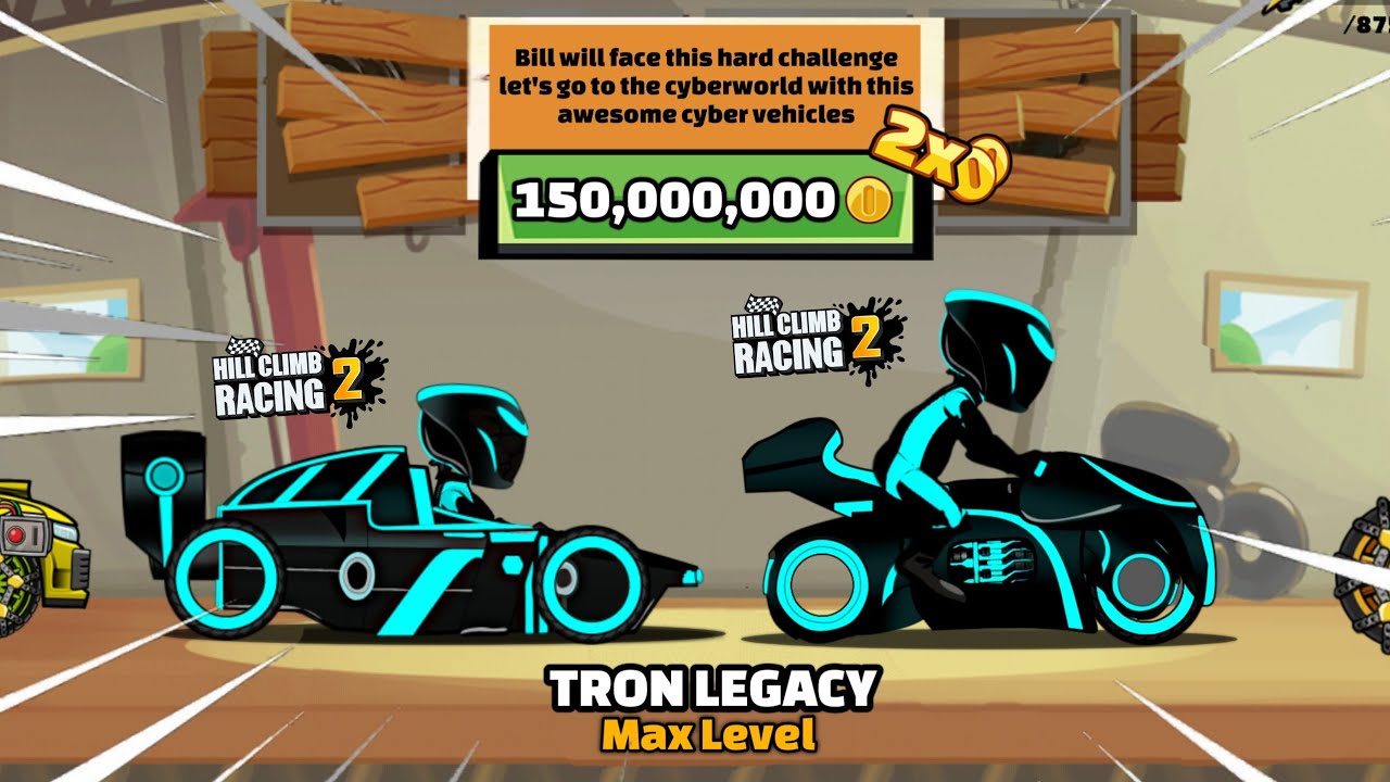 Hill Climb Racing 2 - Epic TRON LEGACY ROTATOR😍 (Gameplay) 