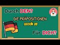 PREPOSICIONES acusativas en Alemán (Durch DEN? Bis DEN? Für DICH?) //Lección 28// Alemán Básico