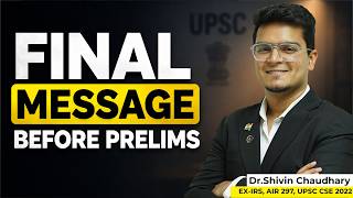 My FINAL Message to You | UPSC Prelims 2026