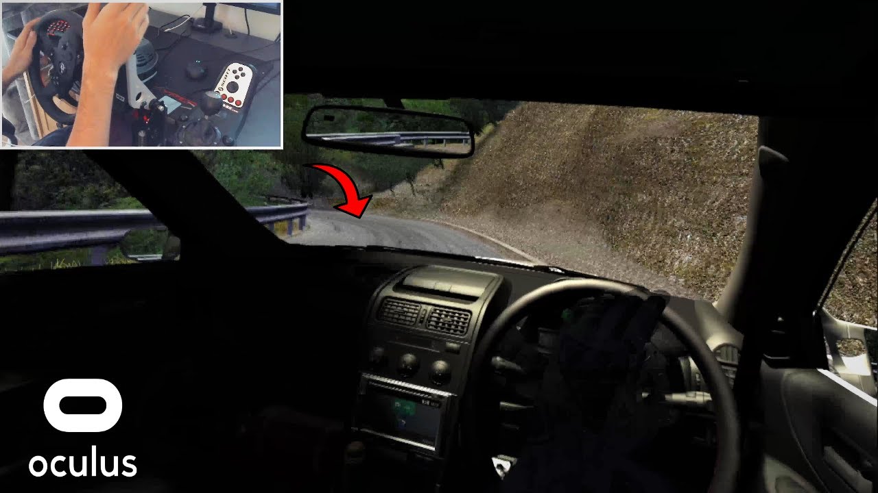 VR Drifting NARROW Japan Touge! Oculus Quest 2 (Steering Wheel