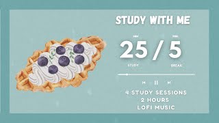 12 Hour Pomodoro Timer 🧇 4 Sessions Loop (25/5) | Lofi Music for Focus & Study
