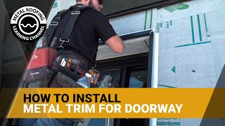 How To Install Door Trim: Corrugated Metal Siding Head And Jamb Trim Installation For Metal Building