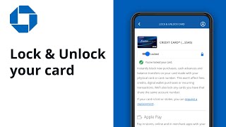 How to Lock/Unlock your Credit or Debit Card | Chase Mobile® app screenshot 2