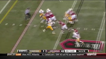2011 Arkansas Highlights against Tennessee Volunteers (Joe Adams Amazing Punt Return)