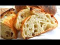 The best homemade artisan bread recipe  how to make open crumb rustic bread  crusty white bread