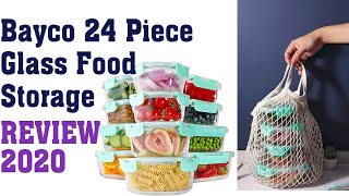 Bayco 24 Piece Glass Food Storage Airtight BPA Free Leak Proof Review 2020