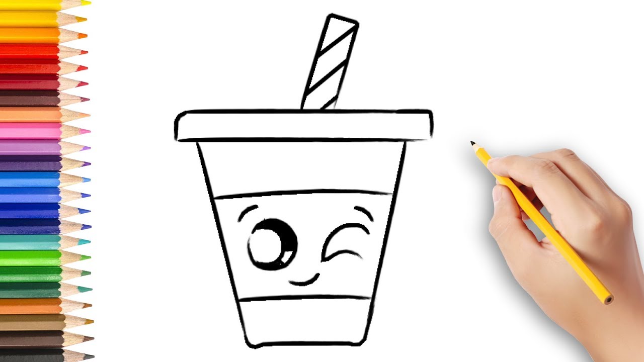 MUTLU İÇECEK ÇİZİMİ - (HOW TO DRAW A CUTE DRINK) - YouTube