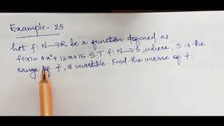 Class XII Chapter 1 Relations and Functions Example 25(lecture 66)