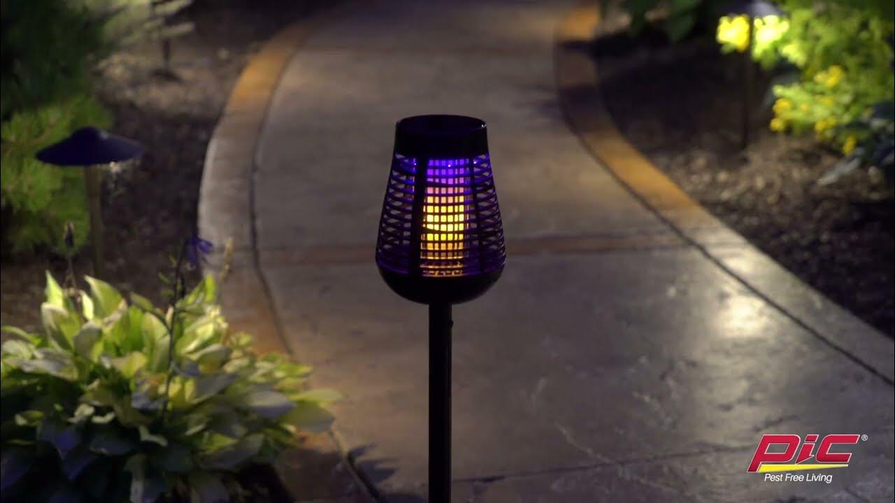 PIC Solar Insect Killer Torch Bug Zapper with LED Flame Effect YouTube