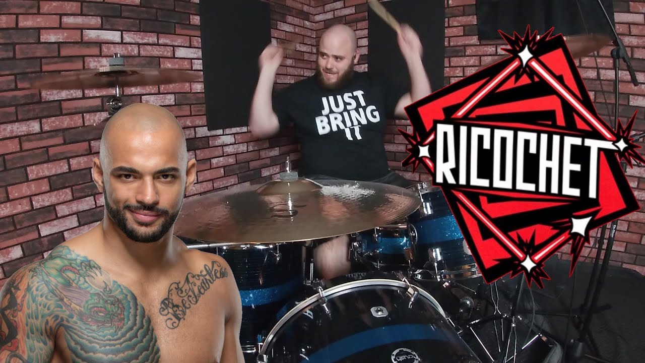 WWE Ricochet theme drum cover - YouTube