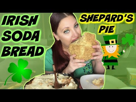 MUKBANG IRISH SODA BREAD SHEPARD'S PIE SAINT PATRICK'S DAY *BURPING* VEGAN