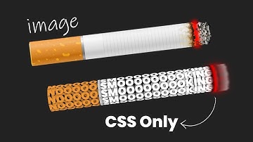 CSS 3D Text Animation Effects | Html CSS Animated Cigarette