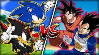 Goku & Vegeta VS Sonic & Shadow | Sprite Animation screenshot 1