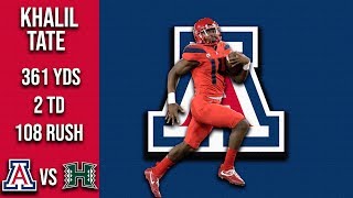 Khalil Tate Lights Up Hawaii | 361 Yd 3 TD 108 RUSH