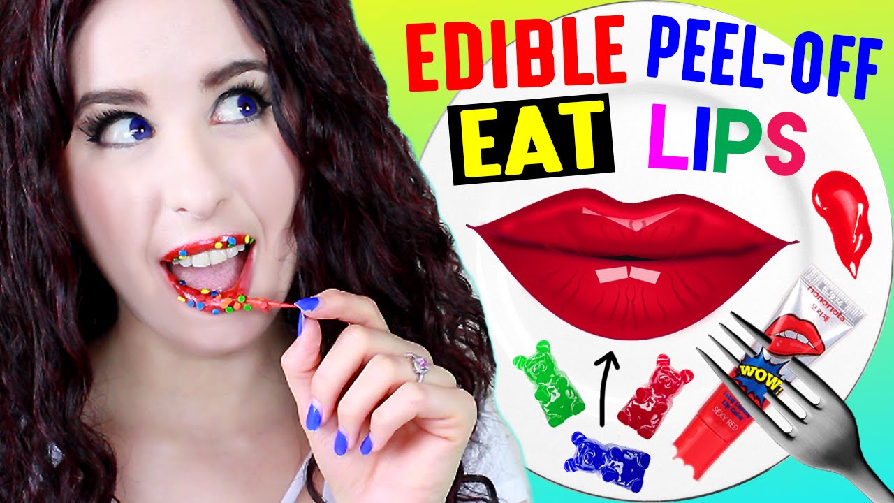 DIY Edible Peel Off Makeup EAT Peel Off Lip Stain Eatable Gummy