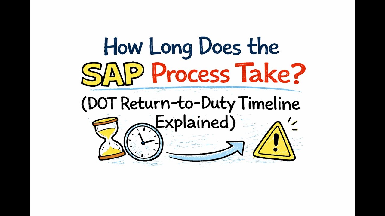 How long does the SAP Return-to-Duty process take after a DOT drug or ...