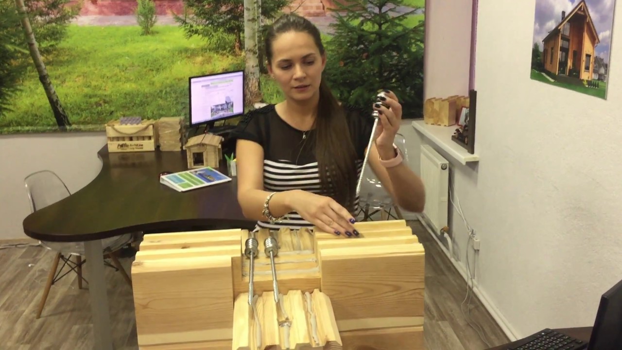 Пружинный узел "СИЛА". Крепеж для венцов из бревна и бруса! - YouTube