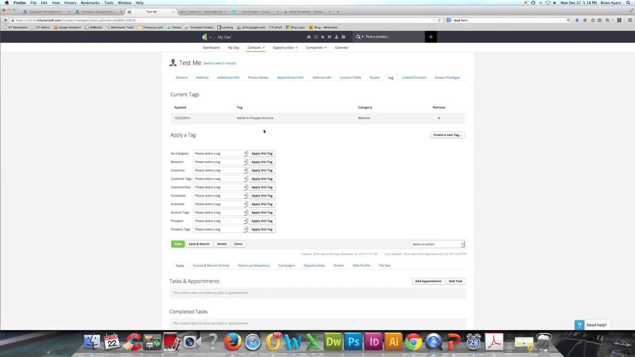 Infusion Soft Contacts Training
