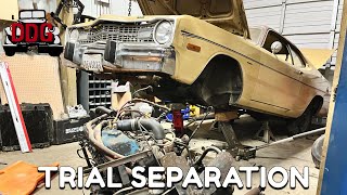 How To Remove Your Classic Mopar Drivetrain The Easy (And Sketchy) Way - A 1974 Dart Sport Update by Dead Dodge Garage 11,302 views 2 months ago 15 minutes