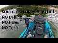 Garmin Striker 4 Kayak Install...Simple Transducer Mounting Option