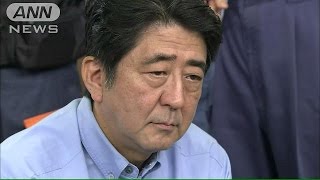 安倍総理　広島などに「激甚災害指定急ぐ」(14/08/26)