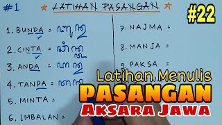 AKSARA JAWA #22 - Latihan Menulis Pasangan Aksara Jawa