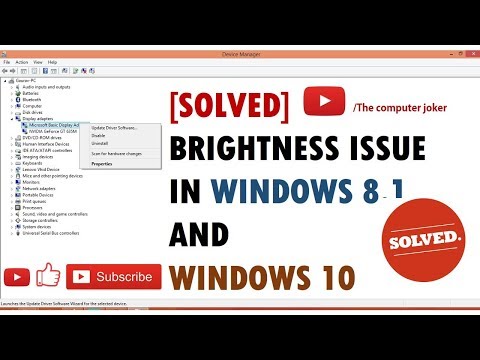 [Solved] How To Fix/solve Brightness Issues In Windows 8.1 And Windows 10 | Step By Step Guide.