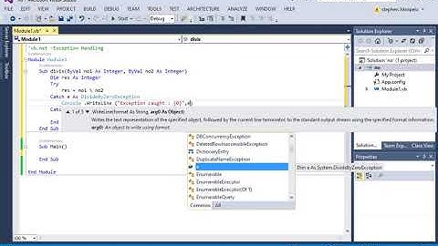 vb.net -Exception Handling