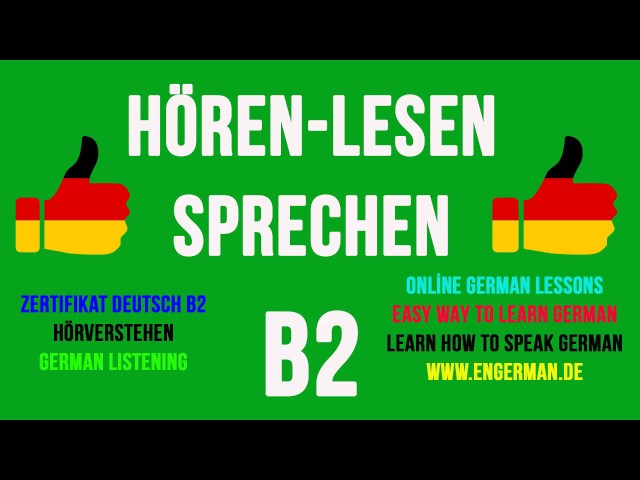 German Listening B2 Hörverstehen B2 4