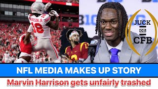 NFL media straight up lies about Marvin Harrison and the “press conference” that wasn’t.