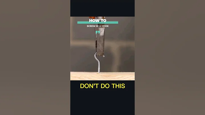 How to Screw in a Hook #lifehacks #constructiontips #shorts