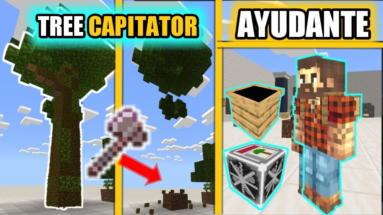 👉 Tree Capitator Addon y ayudantes para Minecraft pe / Bedrock 1.16 ...