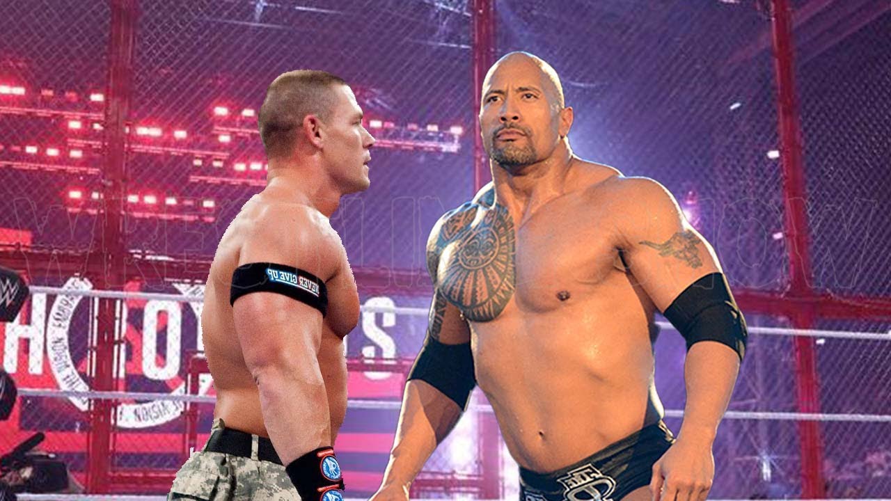 Hell in a Cell The Rock vs John Cena Match Wrestling Show - YouTube