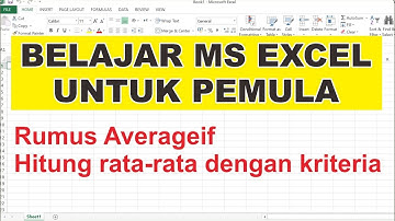 Belajar Excel Pemula Rumus Averageif Mencari Rata-Rata Dengan Kriteria